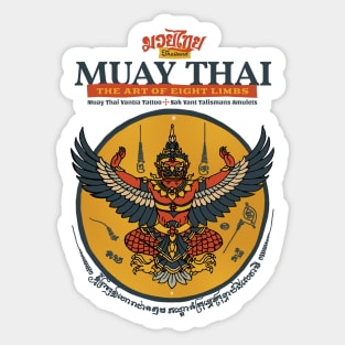 Vintage Muay Thai Garuda Tattoo Sticker